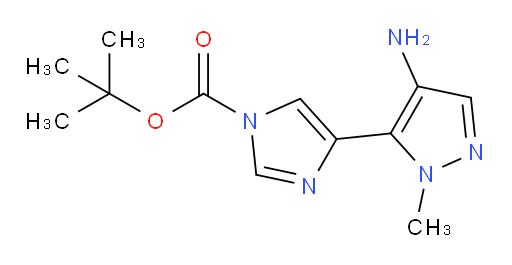 tert-butyl 4-(4-amino-1-methyl-1H-pyrazol-5-yl)-1H-imidazole-1-carboxylate