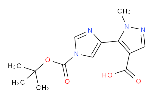5-{1-[(tert-butoxy)carbonyl]-1H-imidazol-4-yl}-1-methyl-1H-pyrazole-4-carboxylic acid