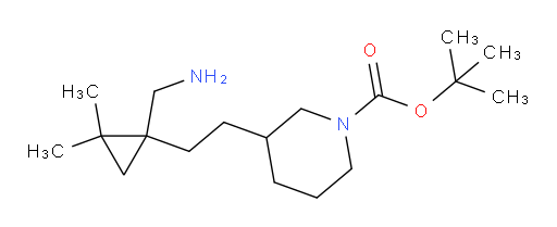 tert-butyl 3-{2-[1-(aminomethyl)-2,2-dimethylcyclopropyl]ethyl}piperidine-1-carboxylate