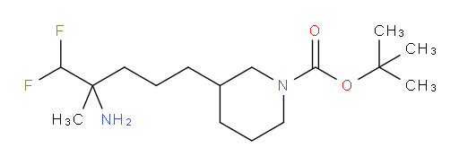tert-butyl 3-(4-amino-5,5-difluoro-4-methylpentyl)piperidine-1-carboxylate
