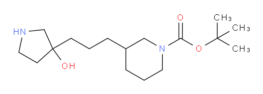 tert-butyl 3-[3-(3-hydroxypyrrolidin-3-yl)propyl]piperidine-1-carboxylate