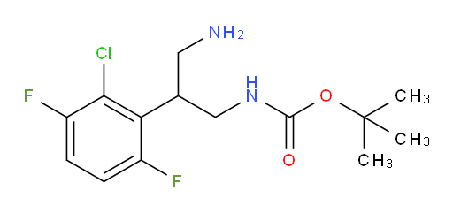 tert-butyl N-[3-amino-2-(2-chloro-3,6-difluorophenyl)propyl]carbamate