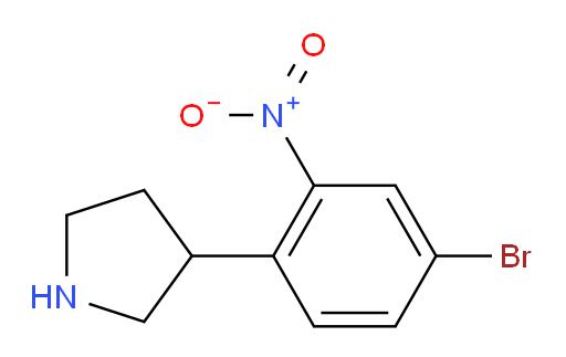 3-(4-bromo-2-nitrophenyl)pyrrolidine