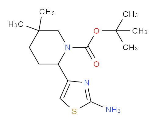 tert-butyl 2-(2-amino-1,3-thiazol-4-yl)-5,5-dimethylpiperidine-1-carboxylate