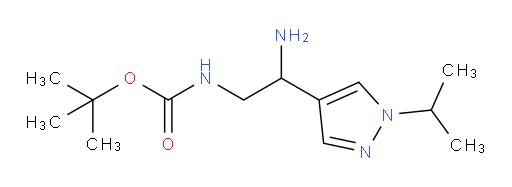 tert-butyl N-{2-amino-2-[1-(propan-2-yl)-1H-pyrazol-4-yl]ethyl}carbamate
