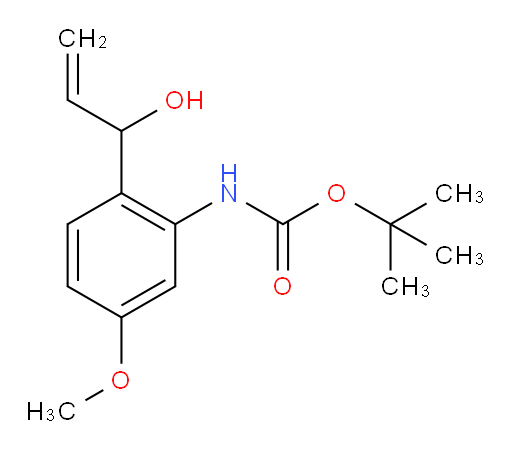 tert-butyl N-[2-(1-hydroxyprop-2-en-1-yl)-5-methoxyphenyl]carbamate