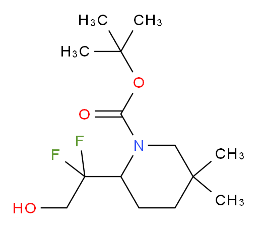 tert-butyl 2-(1,1-difluoro-2-hydroxyethyl)-5,5-dimethylpiperidine-1-carboxylate