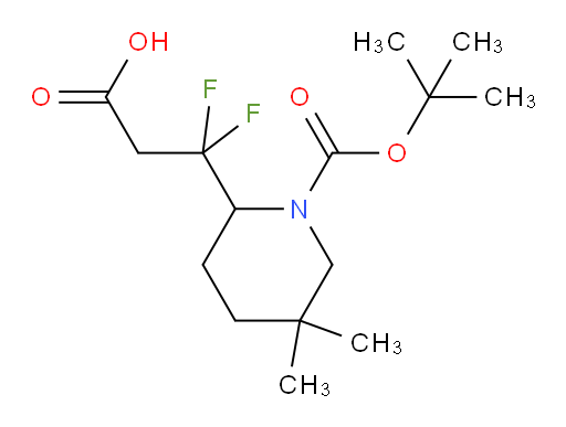 3-{1-[(tert-butoxy)carbonyl]-5,5-dimethylpiperidin-2-yl}-3,3-difluoropropanoic acid