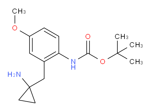 tert-butyl N-{2-[(1-aminocyclopropyl)methyl]-4-methoxyphenyl}carbamate