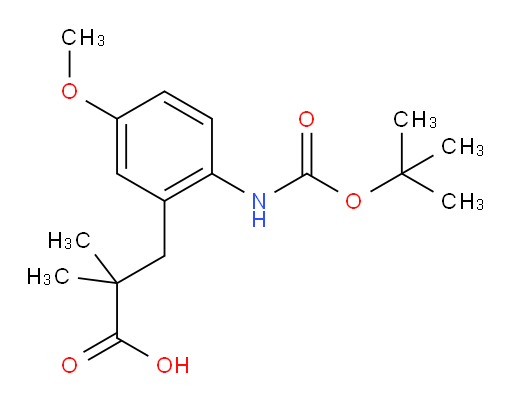 3-(2-{[(tert-butoxy)carbonyl]amino}-5-methoxyphenyl)-2,2-dimethylpropanoic acid