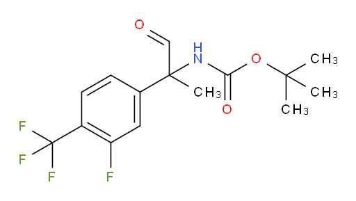 tert-butyl N-{2-[3-fluoro-4-(trifluoromethyl)phenyl]-1-oxopropan-2-yl}carbamate
