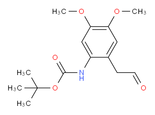 tert-butyl N-[4,5-dimethoxy-2-(2-oxoethyl)phenyl]carbamate