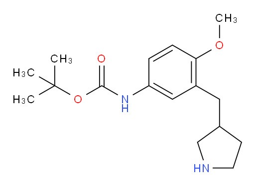 tert-butyl N-{4-methoxy-3-[(pyrrolidin-3-yl)methyl]phenyl}carbamate