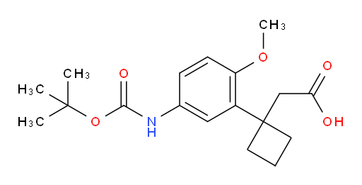 2-[1-(5-{[(tert-butoxy)carbonyl]amino}-2-methoxyphenyl)cyclobutyl]acetic acid