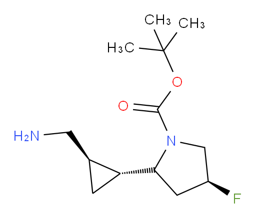 tert-butyl (4S)-2-[(1RS,2RS)-2-(aminomethyl)cyclopropyl]-4-fluoropyrrolidine-1-carboxylate