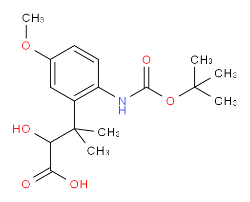 3-(2-{[(tert-butoxy)carbonyl]amino}-5-methoxyphenyl)-2-hydroxy-3-methylbutanoic acid