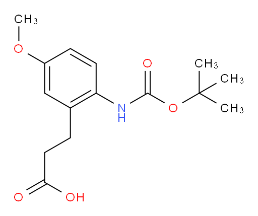 3-(2-{[(tert-butoxy)carbonyl]amino}-5-methoxyphenyl)propanoic acid