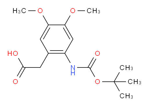 2-(2-{[(tert-butoxy)carbonyl]amino}-4,5-dimethoxyphenyl)acetic acid