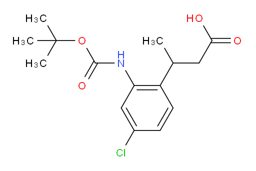 3-(2-{[(tert-butoxy)carbonyl]amino}-4-chlorophenyl)butanoic acid