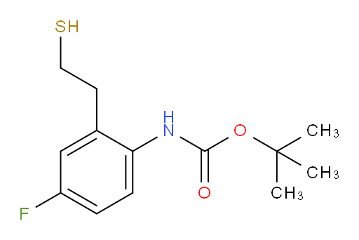 tert-butyl N-[4-fluoro-2-(2-sulfanylethyl)phenyl]carbamate