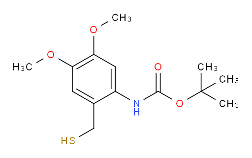 tert-butyl N-[4,5-dimethoxy-2-(sulfanylmethyl)phenyl]carbamate