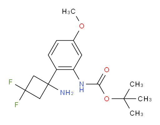 tert-butyl N-[2-(1-amino-3,3-difluorocyclobutyl)-5-methoxyphenyl]carbamate