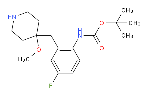 tert-butyl N-{4-fluoro-2-[(4-methoxypiperidin-4-yl)methyl]phenyl}carbamate