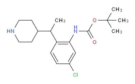 tert-butyl N-{5-chloro-2-[1-(piperidin-4-yl)ethyl]phenyl}carbamate