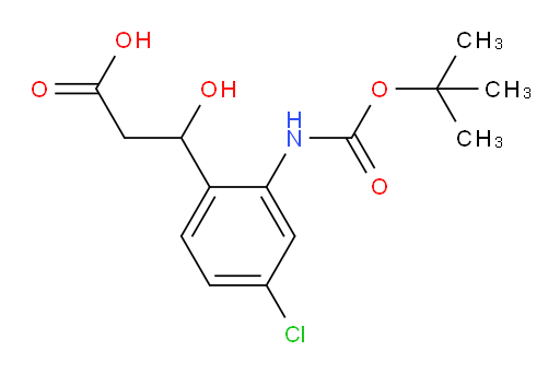 3-(2-{[(tert-butoxy)carbonyl]amino}-4-chlorophenyl)-3-hydroxypropanoic acid