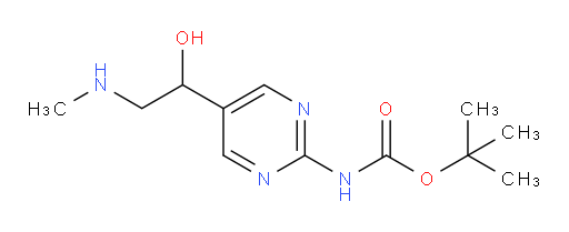 tert-butyl N-{5-[1-hydroxy-2-(methylamino)ethyl]pyrimidin-2-yl}carbamate
