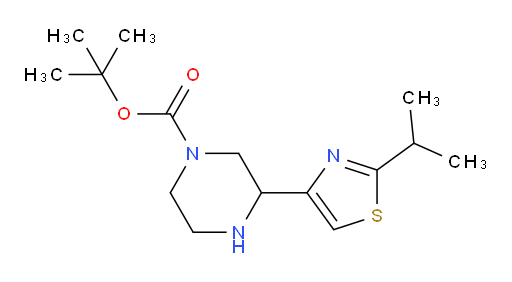 tert-butyl 3-[2-(propan-2-yl)-1,3-thiazol-4-yl]piperazine-1-carboxylate