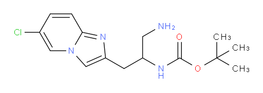 tert-butyl N-(1-amino-3-{6-chloroimidazo[1,2-a]pyridin-2-yl}propan-2-yl)carbamate