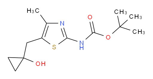 tert-butyl N-{5-[(1-hydroxycyclopropyl)methyl]-4-methyl-1,3-thiazol-2-yl}carbamate