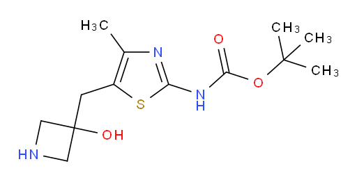 tert-butyl N-{5-[(3-hydroxyazetidin-3-yl)methyl]-4-methyl-1,3-thiazol-2-yl}carbamate