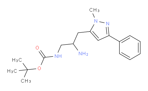tert-butyl N-[2-amino-3-(1-methyl-3-phenyl-1H-pyrazol-5-yl)propyl]carbamate