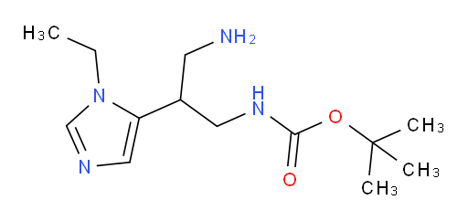 tert-butyl N-[3-amino-2-(1-ethyl-1H-imidazol-5-yl)propyl]carbamate
