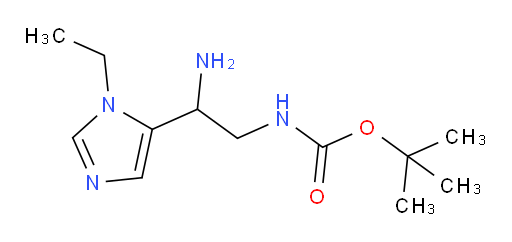 tert-butyl N-[2-amino-2-(1-ethyl-1H-imidazol-5-yl)ethyl]carbamate