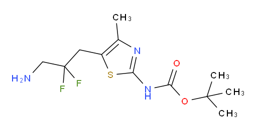 tert-butyl N-[5-(3-amino-2,2-difluoropropyl)-4-methyl-1,3-thiazol-2-yl]carbamate