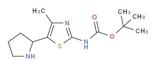 tert-butyl N-[4-methyl-5-(pyrrolidin-2-yl)-1,3-thiazol-2-yl]carbamate