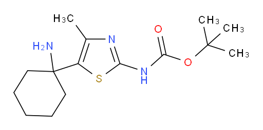 tert-butyl N-[5-(1-aminocyclohexyl)-4-methyl-1,3-thiazol-2-yl]carbamate