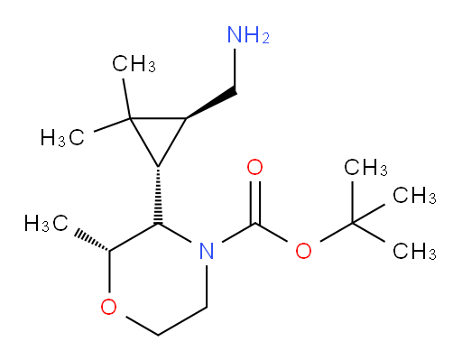 tert-butyl (2R)-3-[(1RS,3RS)-3-(aminomethyl)-2,2-dimethylcyclopropyl]-2-methylmorpholine-4-carboxylate