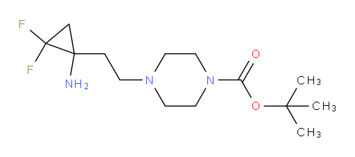 tert-butyl 4-[2-(1-amino-2,2-difluorocyclopropyl)ethyl]piperazine-1-carboxylate