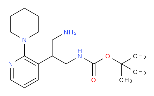 tert-butyl N-{3-amino-2-[2-(piperidin-1-yl)pyridin-3-yl]propyl}carbamate