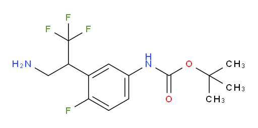 tert-butyl N-[3-(3-amino-1,1,1-trifluoropropan-2-yl)-4-fluorophenyl]carbamate