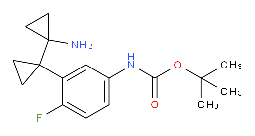 tert-butyl N-{3-[1-(1-aminocyclopropyl)cyclopropyl]-4-fluorophenyl}carbamate