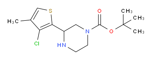 tert-butyl 3-(3-chloro-4-methylthiophen-2-yl)piperazine-1-carboxylate