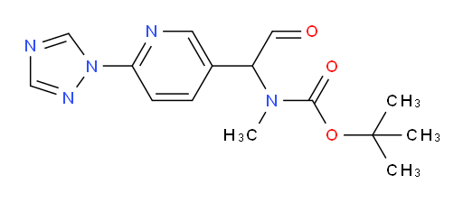 tert-butyl N-methyl-N-{2-oxo-1-[6-(1H-1,2,4-triazol-1-yl)pyridin-3-yl]ethyl}carbamate