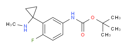tert-butyl N-{4-fluoro-3-[1-(methylamino)cyclopropyl]phenyl}carbamate
