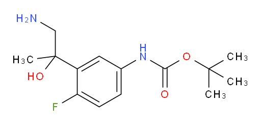 tert-butyl N-[3-(1-amino-2-hydroxypropan-2-yl)-4-fluorophenyl]carbamate