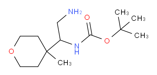tert-butyl N-[2-amino-1-(4-methyloxan-4-yl)ethyl]carbamate
